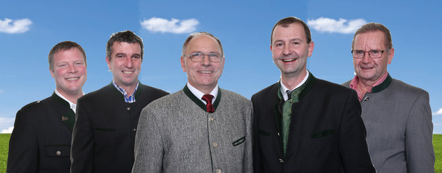 Simon Pircher, Andreas Putz, Walter Schuster, Josef Moosbrugger und Josef Horn.