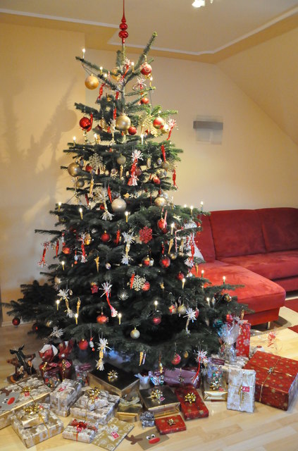 Unser wunderschöner, klassischer Christbaum! :)