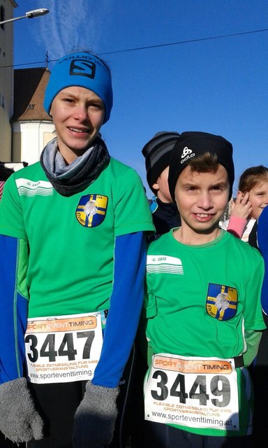 Lea und Samuel am Start