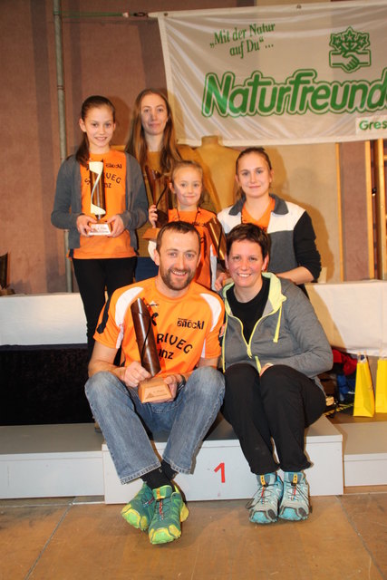 Ein echter Läufer-Clan. Familie Schrefel vom SV Lunz schaffte fünf Stockerlplätze in der Cupwertung: die Eltern Berthold und Birgit Schrefel mit den Töchtern Elisabeth, Anna, Theresa und Juliane. | Foto: eisenstrasse.info