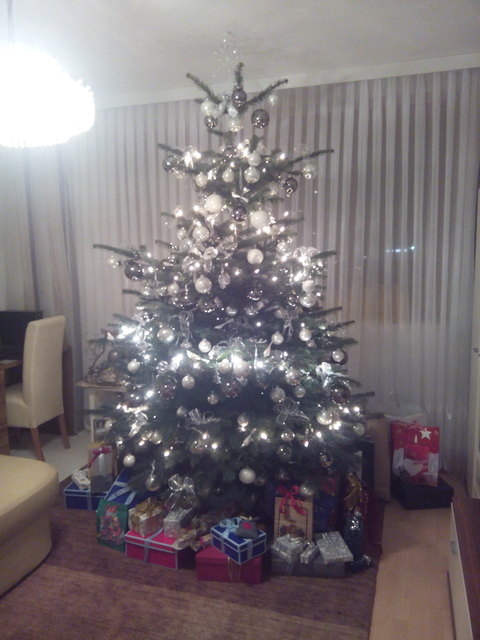 Christbaum 2015 mit den Geschenken für die gesamte Familie