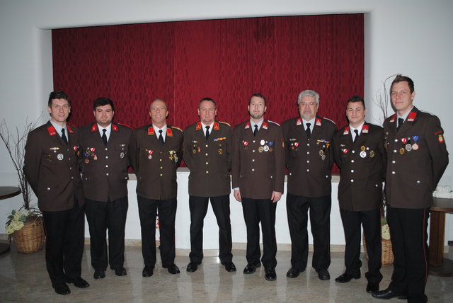 OFM Johannes Bammer, SB Dominik Vogl, KDTSTV OBI Otmar Grill, KDT HBI Manfred Oberger, BM Bernd Rehberger, EHBM Ernst Reisner, Neo Verwalter OV Gerhard Semotan, LM Gerald Bammer | Foto: privat