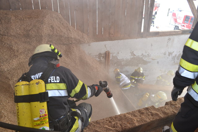 Brand in einem Hackschnitzellager in Haidkirchen | Foto: FF Althofen