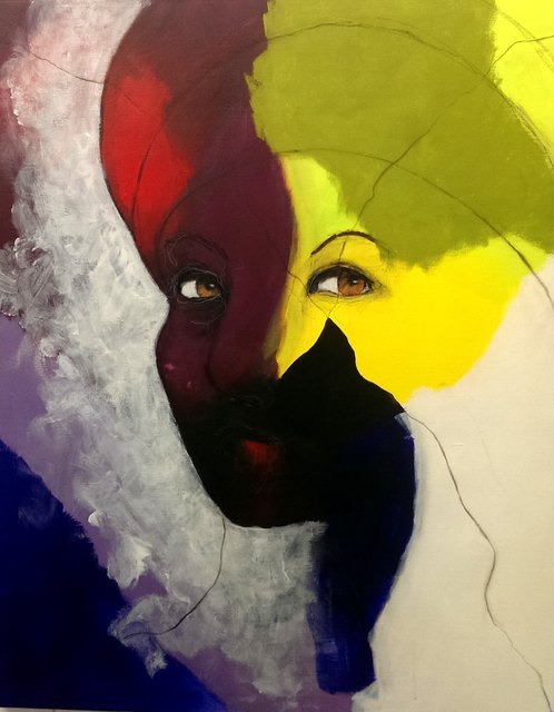 "Watching the Tolerance break" Acryl auf Leinwand 80x100