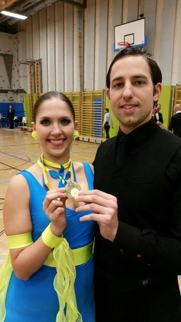 Sandra und Alex mit der Bronzemedaille