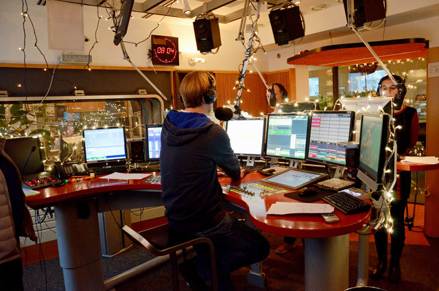 Der Arbeitsplatz von Peter Polevkovits bei Radio Wien