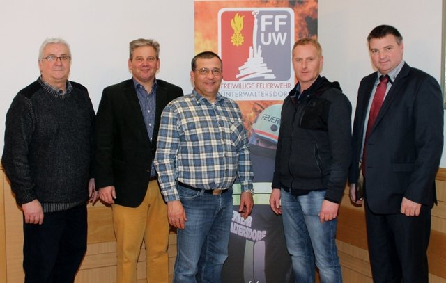 VBGM Johann Zeilinger, OV Anton Reiter, KDT HBI Wolfgang Graf, KDT Stv. OBI Josef Szivacz und BGM Wolfgang Kocevar.