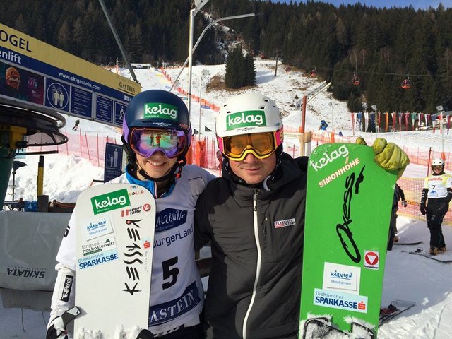 Das siegreiche Duo: Sabine Schöffmann und Alexander Payer vor ihrem Erfolg in Bad Gastein