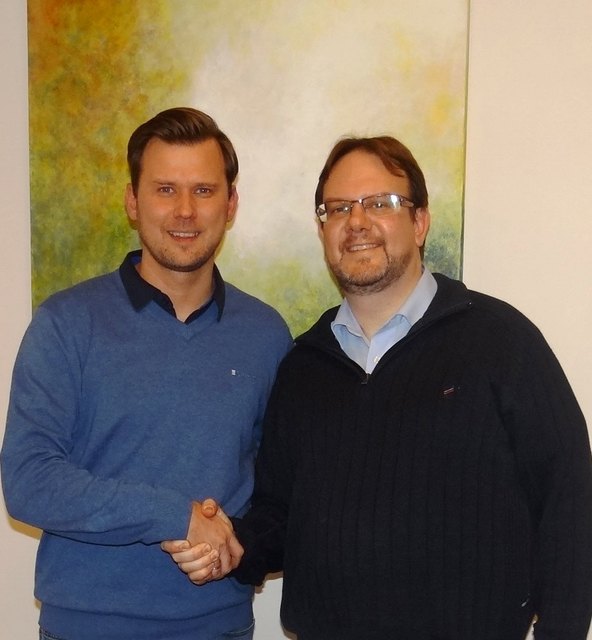 Daniel Kos (l.) und Walter Schreiber diskutierten gemeinsam.