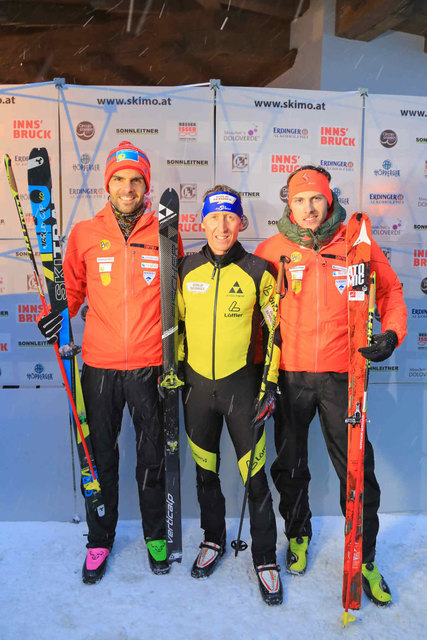 Jakob Herrmann (li.) wurde zweiter hinter Langlauf-Olympiasieger Christian Hoffmann.