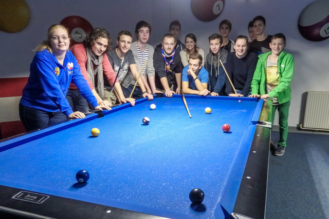 Die Pfadfindergruppe Eisenstadt zu Besuch im BillardClub Eisenstadt.