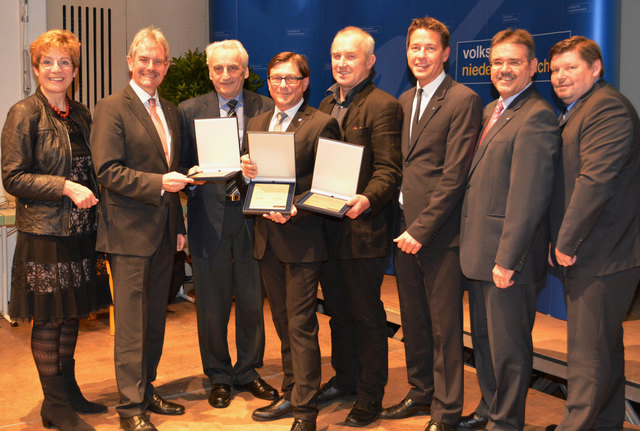 Bernadette Prinz, Karl Wilfing, Wolfgang Gössinger, Othmar Matzinger, Leopold Uchatzi, Mafred Schulz und Horst Obermayer
