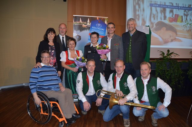 v.l.n.r.: Leo Pürrer (Behinderten-Selbsthilfe-Gruppe-Hartberg), Eva Luckerbauer (GF Tourismusregionalverband Oststeiermark), Wolfgang Riener (GF Steirisches Thermenland), Gerti Haas und Gerti Krobath (TSM®-Gesundheitsoase), Gernot Deutsch und Harry Winkle | Foto: Quellenhotel Heiltherme Bad Waltersdorf