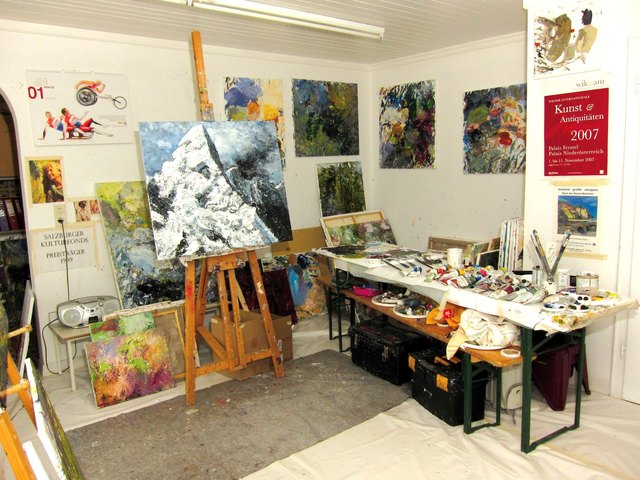 Das Atelier der Künstlerin Helene Schorn