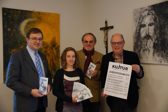 V.l.: Pfarrer Anton Neger, Kathrin Ully, Werner Uhl und Kurt Hochsam.