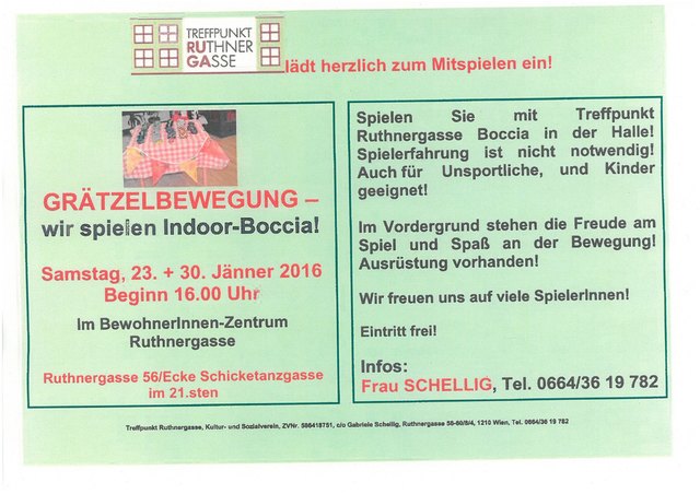 Boccia in der Halle - für alle ein großer Spaß!