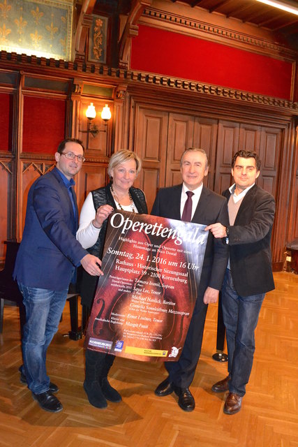 Freuen sich auf die Operettengala: Andreas Minnich, Gabriele Kaiser, Ernst Lintner und Christian Gepp.