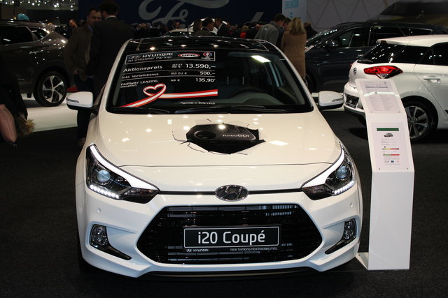 Das Hyundai i20 Coupé ist eine der 32 Österreich-Premieren auf der Vienna Autoshow. Der Dreitürer ist ab 14.090 Euro zu haben.