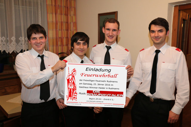 Kurt Hofbauer, Philipp Heiler, Rene Weiß und Manuel Fida (v.l.) laden stellvertretend ein.