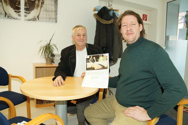 Die grünen Bauern-Vertreter Heribert Purkarthofer und Thomas Waitz kandidieren für jeweils zwei Wahlbezirke