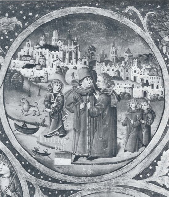 Rundbild aus dem Stammbaum der Babenberger aus dem Buch "Klosterneuburg in alten Ansichten".