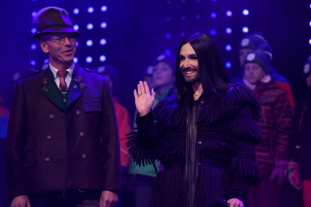 Conchita Wurst begeisterte gestern bei der Eröffnungsfeier der Skiflug-WM am Kulm.