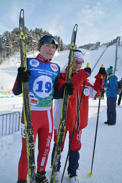 Lokalmatadore Luis Fischer aus Telfs und Sophie Haider, beide vom Skiclub Seefeld, kämpften bei den "International Children Games 2016" im Nordische Kompetenzzentrum in Seefeld bei besten Bedingungen um Medaillen.