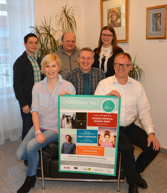 Der Vorstand von Waidhofen. Sozial. Aktiv Kassier Jürgen Lunzer, Schriftführer-Stellvertreterin Ulrike Zach, Kassier-Stellvertreter Heinz-Peter Wolfschütz, Obmann-Stellvertreter Norbert Schmied, Schriftführerin Daniela Zimmermann und Obmann Rudi Polt