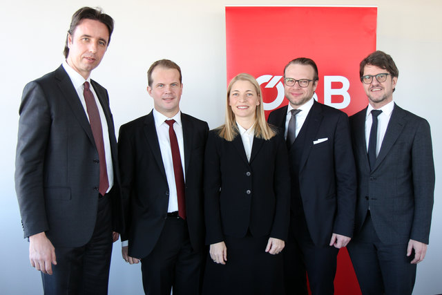 von links Ingomar Gatterer SAD, Klaus Garstenauer ÖBB, Vorstandsdirektorin Evelyn Palla, Christoph Perathoner SAD und der Tiroler ÖBB-Regionalleiter Alexander Jug