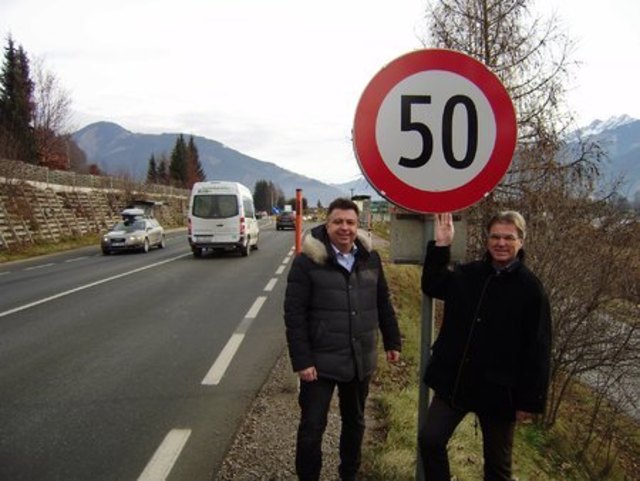 Bei der ÖVP Zell am See freut man sich, die Geschwindigkeitsbeschränkung durchgesetzt zu haben.