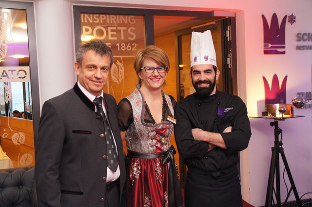 Gletscher-Gastrochef Manfred Unterkirchner, Eisgrat-Managerin Jasna Lanzinger und Küchenchef David Kostner