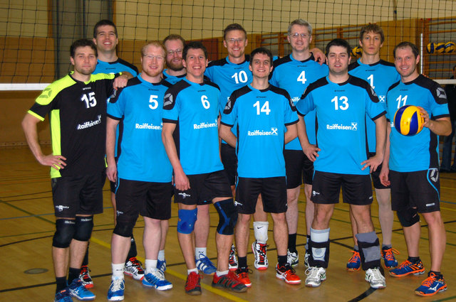 vlnr Todt Harald, Schüller Roland, Grill Stefan, Donninger Markus, Kaindl Manuel, Toschner Martin, Steiner Andreas, Tutschek Siegfried, Breiner Johannes, Faseth Stefan, Pachtrog Christian | Foto: Volleyball W4Team