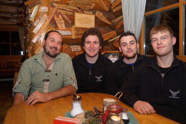 Christoph (Winklhüttenwirt), Domeninik, Bastian und Marcel