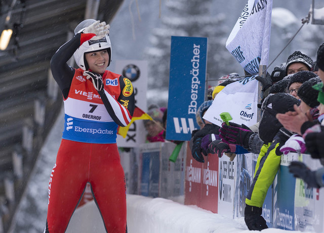 Miriam Kastlunger hatte Grund zur Freude: Die Innsbruckerin war am vierten Platz nahe an den Weltcuprängen.