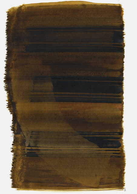 "Aufschrei 21:57 Uhr", Tusche auf Papier, 2015, 48 x 36cm; copyright: Konstanze Sailer