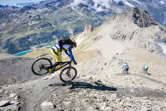 Abfahrt vom Grande Sassiere 3750m Martin Strasser