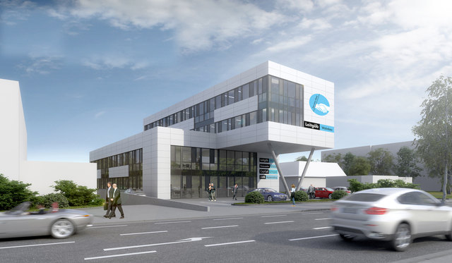 Das neue Bürogebäude.