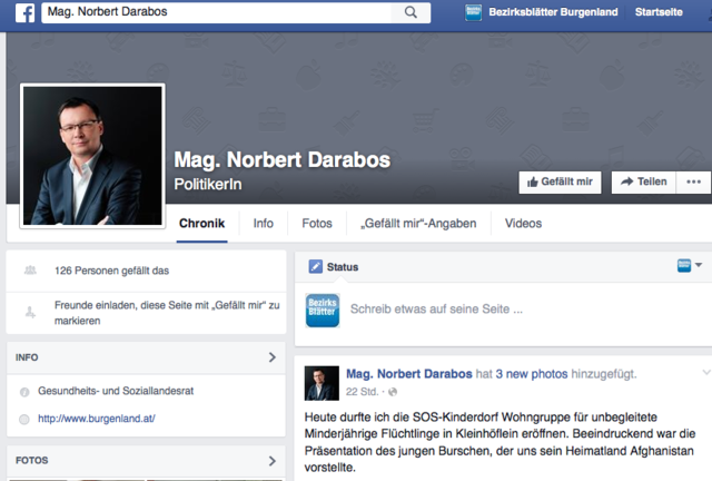 LR Norbert Darabos nutzt nun auch vermehrt die sozialen Netzwerke.