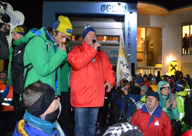 Michael Oberhauser und der Bürgermeister von Oggau, Ernst Schmid