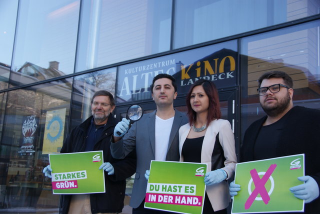 Transparente und saubere Politik in Landeck: Wolfgang Egg, Ahmet Demir, Diren Cakmak und Fabian Mayr (v. l.).