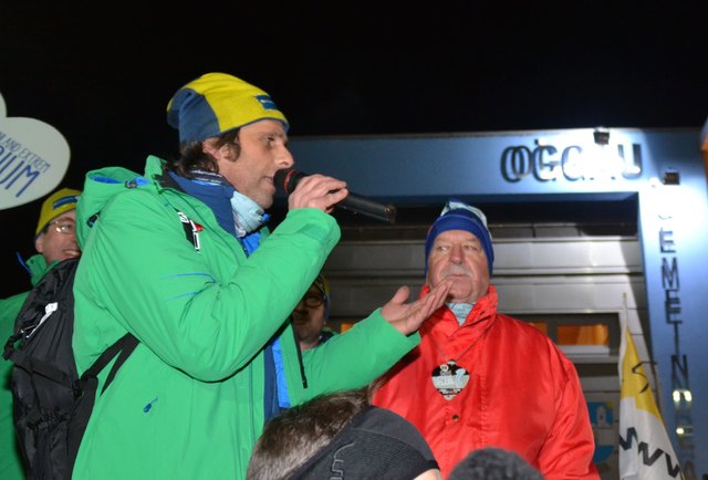 Michael Oberhauser und der Bürgermeister von Oggau, Ernst Schmid