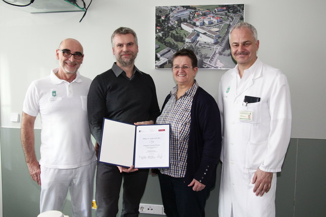 Im Dienste der Palliativpatienten: Primarius Dr. Günther Winkler, Dr. Günter Polt, Dr. Ursula Sauer und Primarius Dr. Norbert Bauer (v.l.).