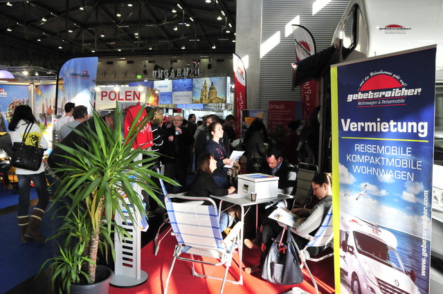 Reger Andrang am Messestand von Gebetsroither auf der Ferienmesse in Wien Mitte Jänner.