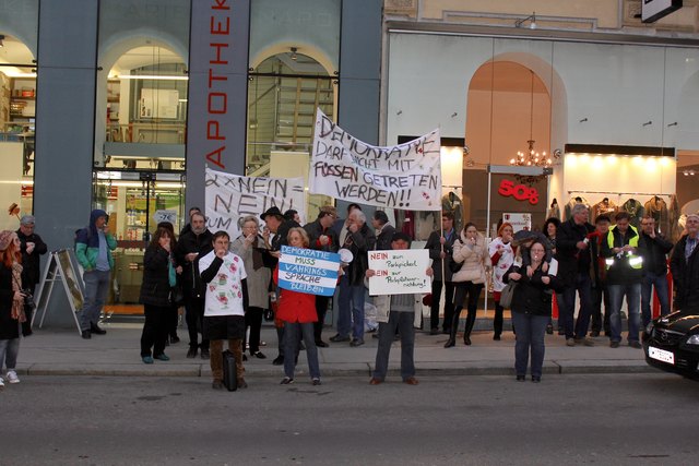 Drinnen wurde diskutiert, draußen vor dem Bezirksamt lautstark gegen das Pickerl demonstriert