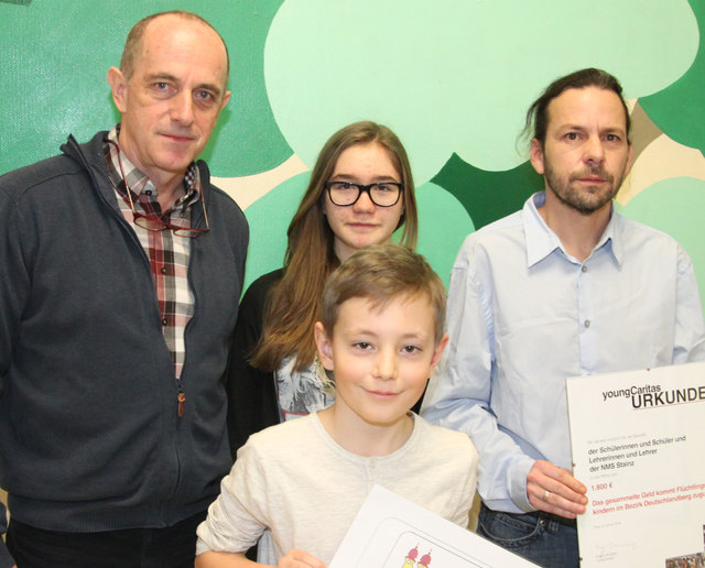 Irene Greifensteiner war leider krank: Peter Nöhrer, Jeremias Tockner, Charlotte Kirsten, Michael Fürnschuß (v.l.)