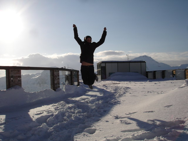 Fröhlich auf der Grawand auf 3.200 m Höhe