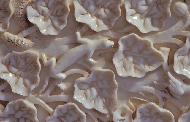 Detail der Tempelfassade