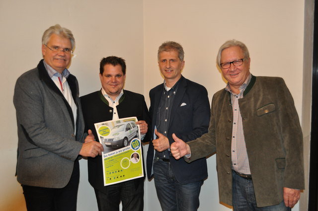 Go-Mobil als Chance für die Wirtschaft: Stefan Deutschmann, Hannes Mak, Vize-Bgm. Valentin Egger und Max Goritschnig | Foto: Sadjak