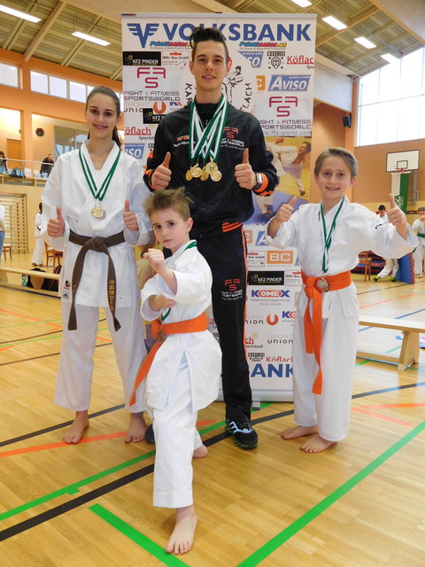 Insgesamt elf Medaillen brachten die vier Köflacher Kämpfer von der Landesmeisterschaft mit. | Foto: KK