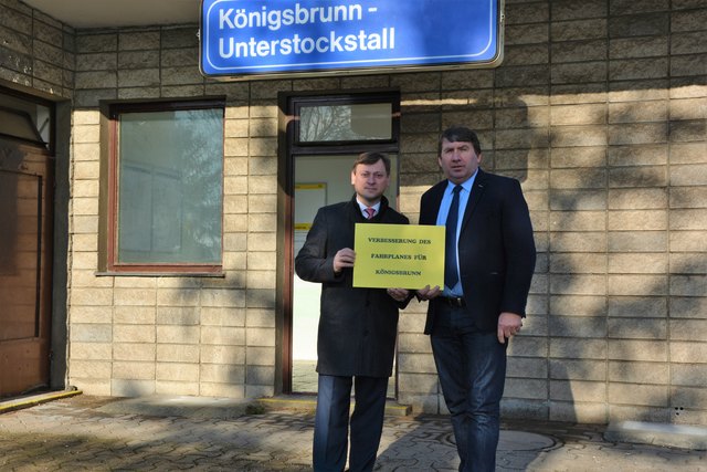 Fordern einen Halt in Königsbrunn: NR Johann Höfinger und Königsbrunns Bürgermeister Franz Stöger. | Foto: ÖVP